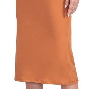 Women's Maternity Skirt Over The Belly Midi High Waisted Solid Stretchy Pregnanc